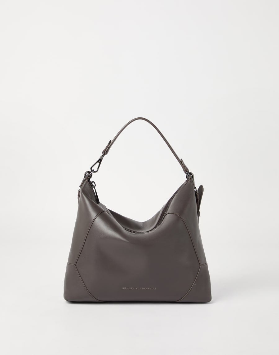BC Duo hobo bag Pine Cone Brown Woman - Brunello Cucinelli