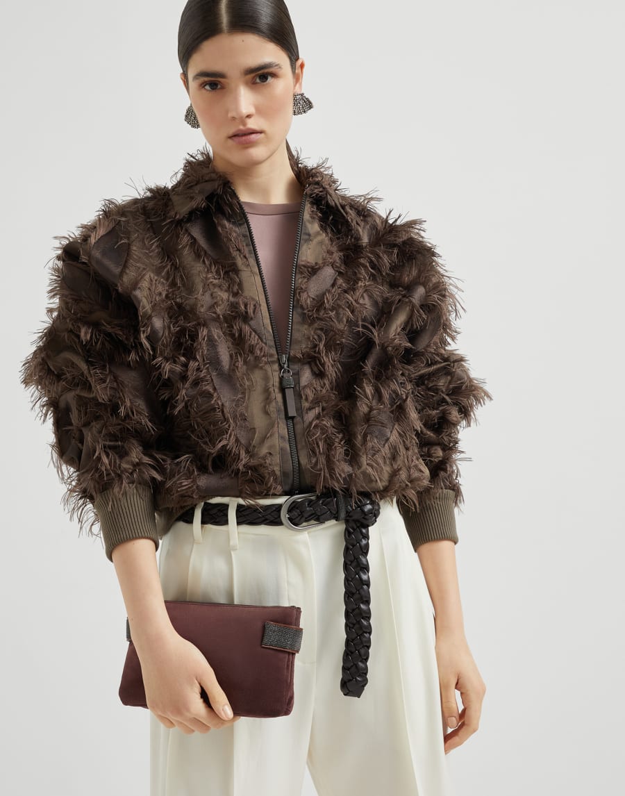 Essence mini shoulder bag Burgundy Woman - Brunello Cucinelli
