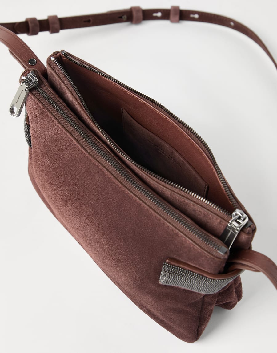 Essence mini shoulder bag Burgundy Woman - Brunello Cucinelli
