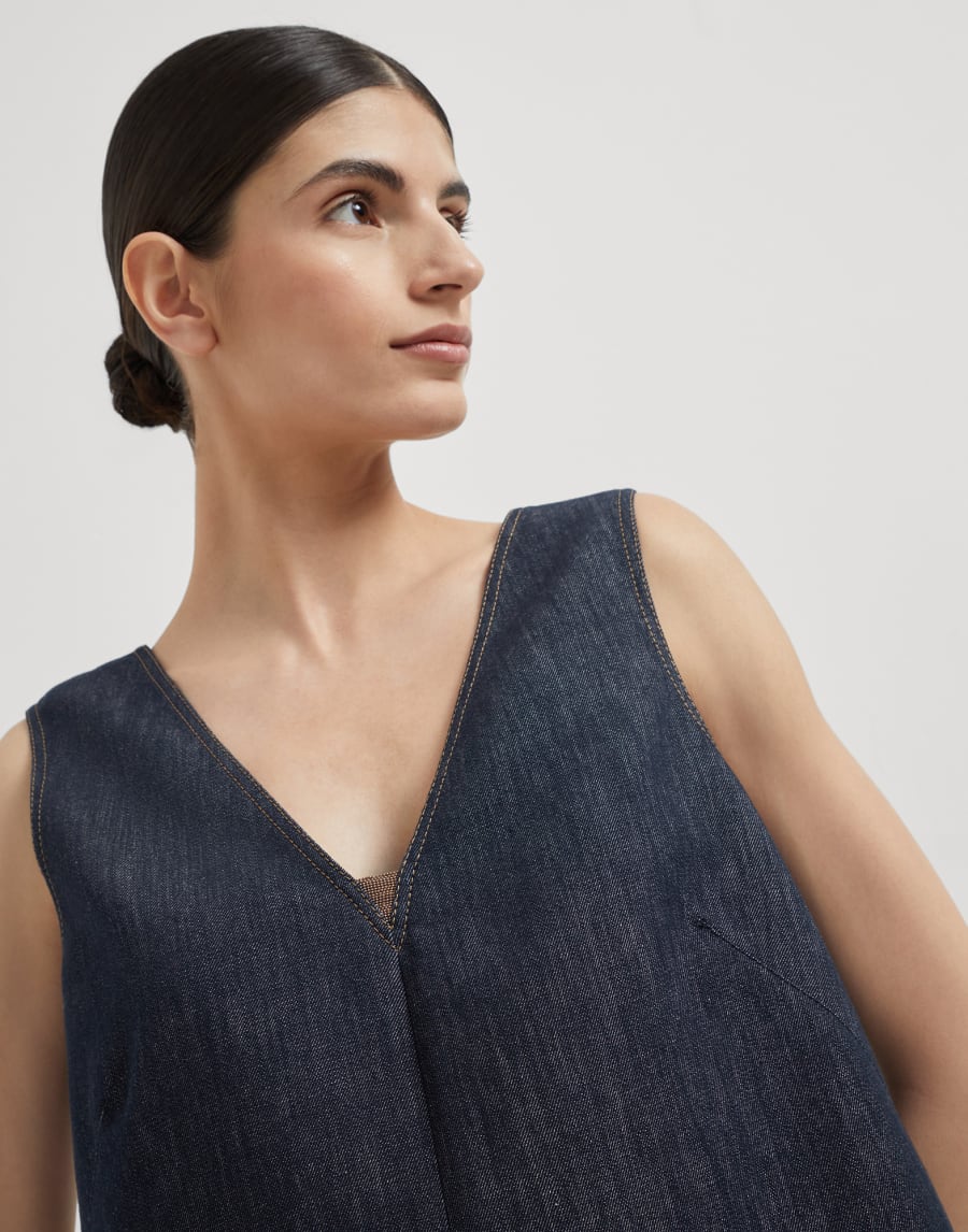 Mini dress Dark Denim Woman - Brunello Cucinelli