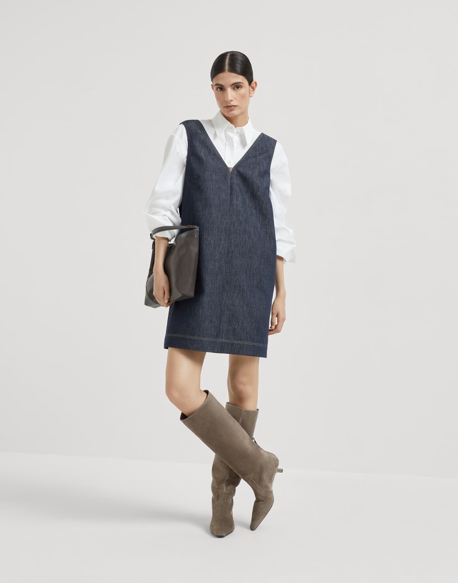 Mini dress Dark Denim Woman - Brunello Cucinelli