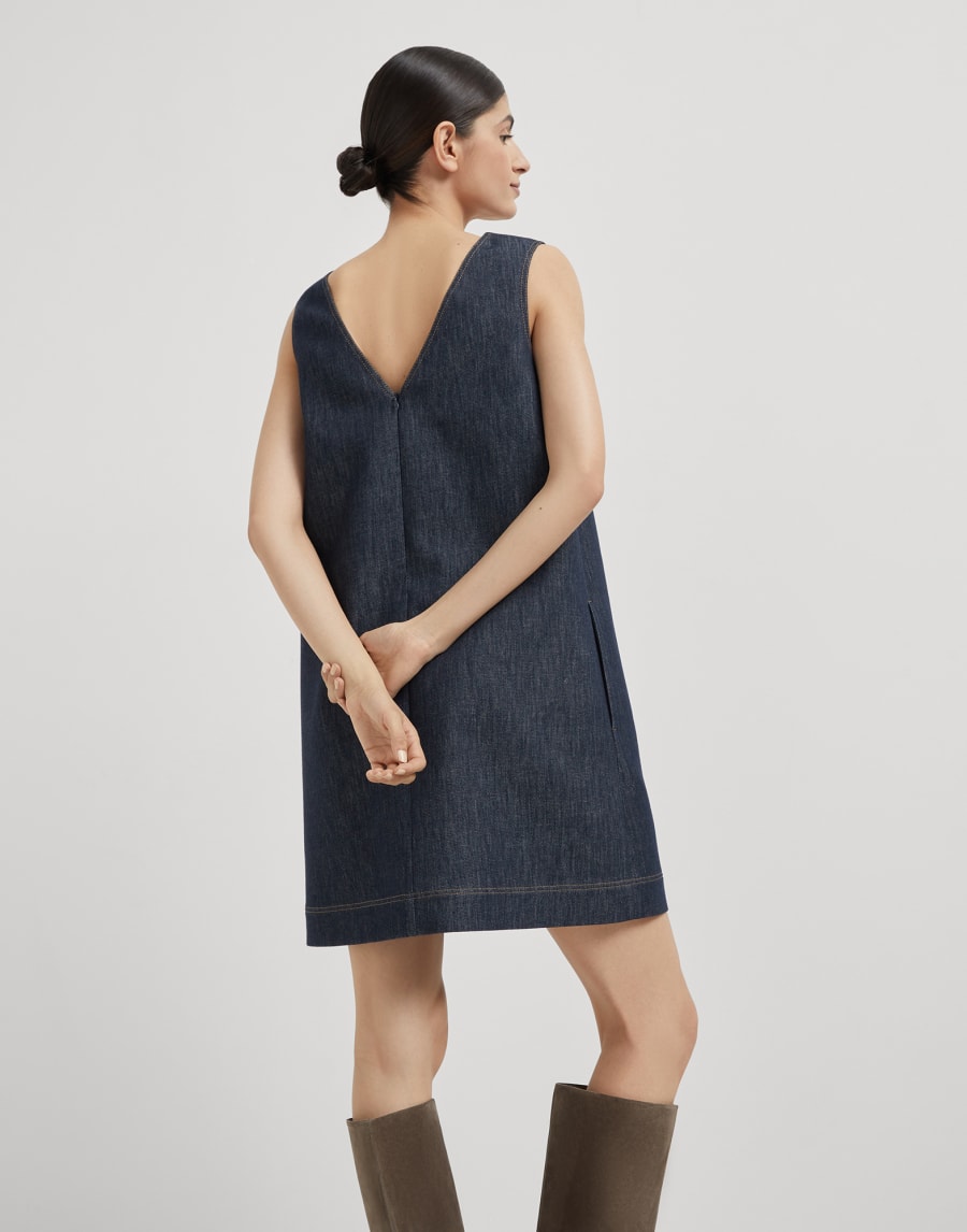 Mini dress Dark Denim Woman - Brunello Cucinelli