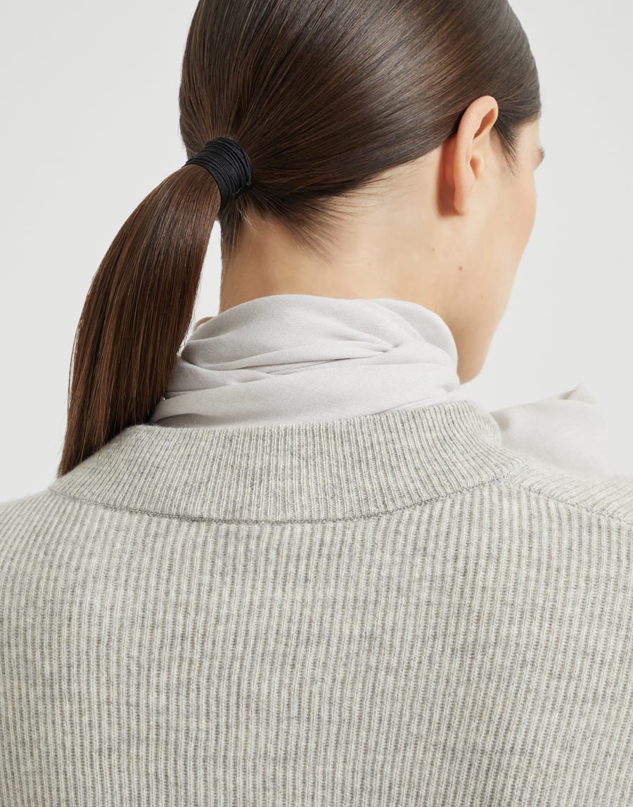 Cashmere sweater with blouse Grey Woman - Brunello Cucinelli