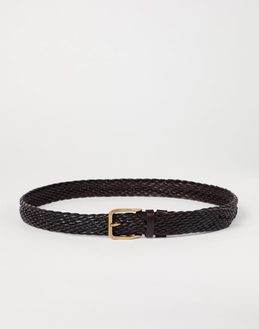 Calfskin belt Brown Man - Brunello Cucinelli