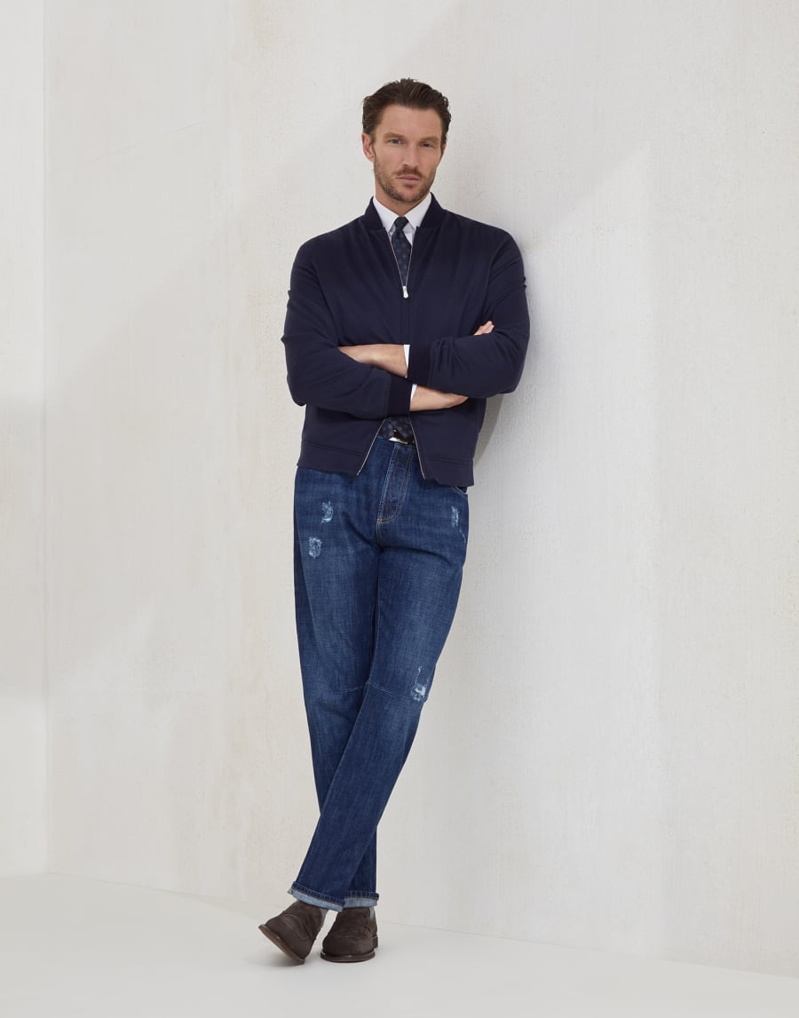 レジャーフィット 5ポケットトラウザーズ ダークデニム メンズ - Brunello Cucinelli