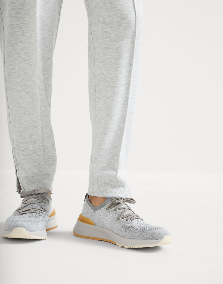 Runners in maglia Grigio Chiaro Uomo - Brunello Cucinelli