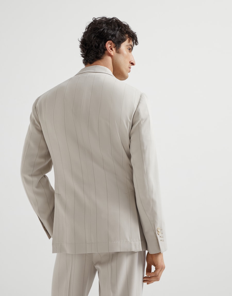 斜纹织物西装外套 象牙色 男款 - Brunello Cucinelli