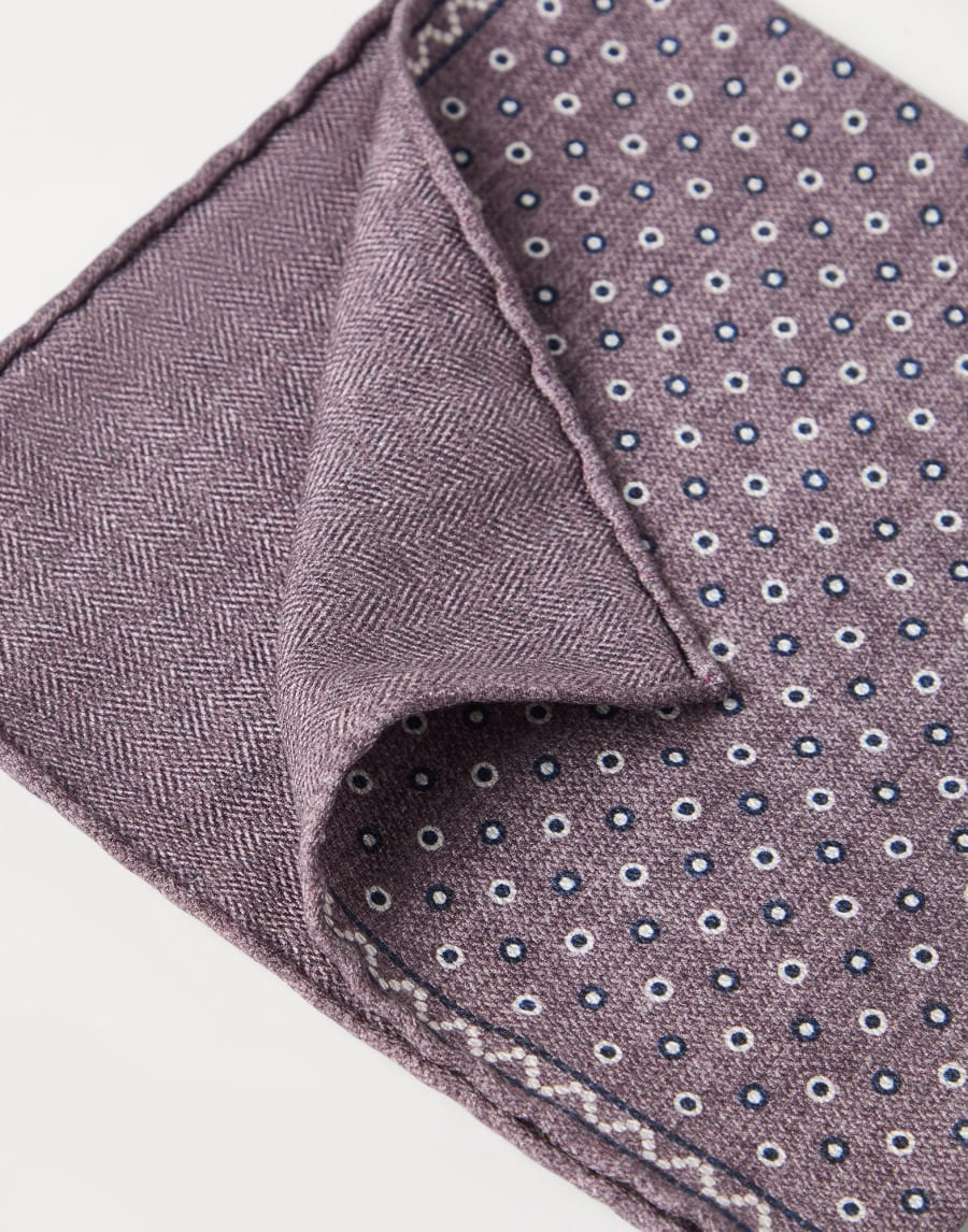 Spotted pocket square Blueberry Man - Brunello Cucinelli