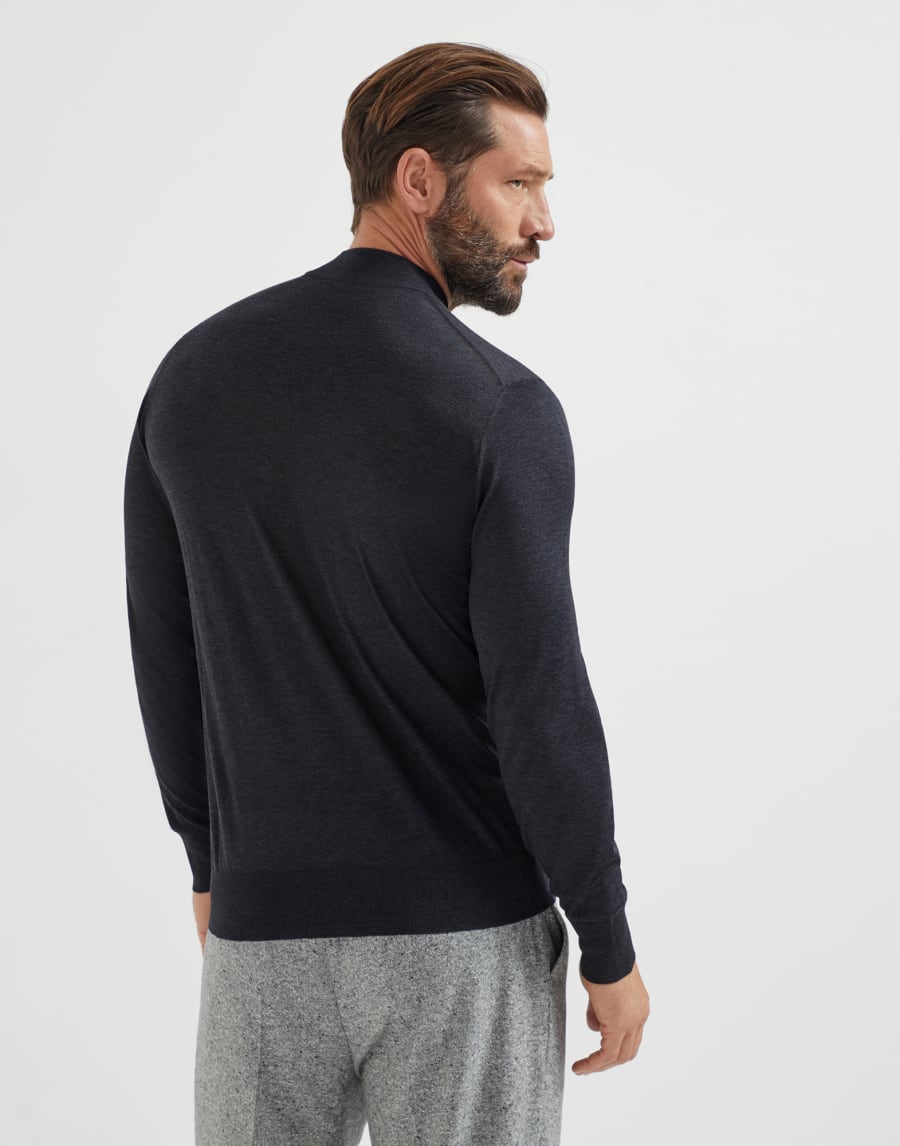 Lightweight sweater Anthracite Man - Brunello Cucinelli