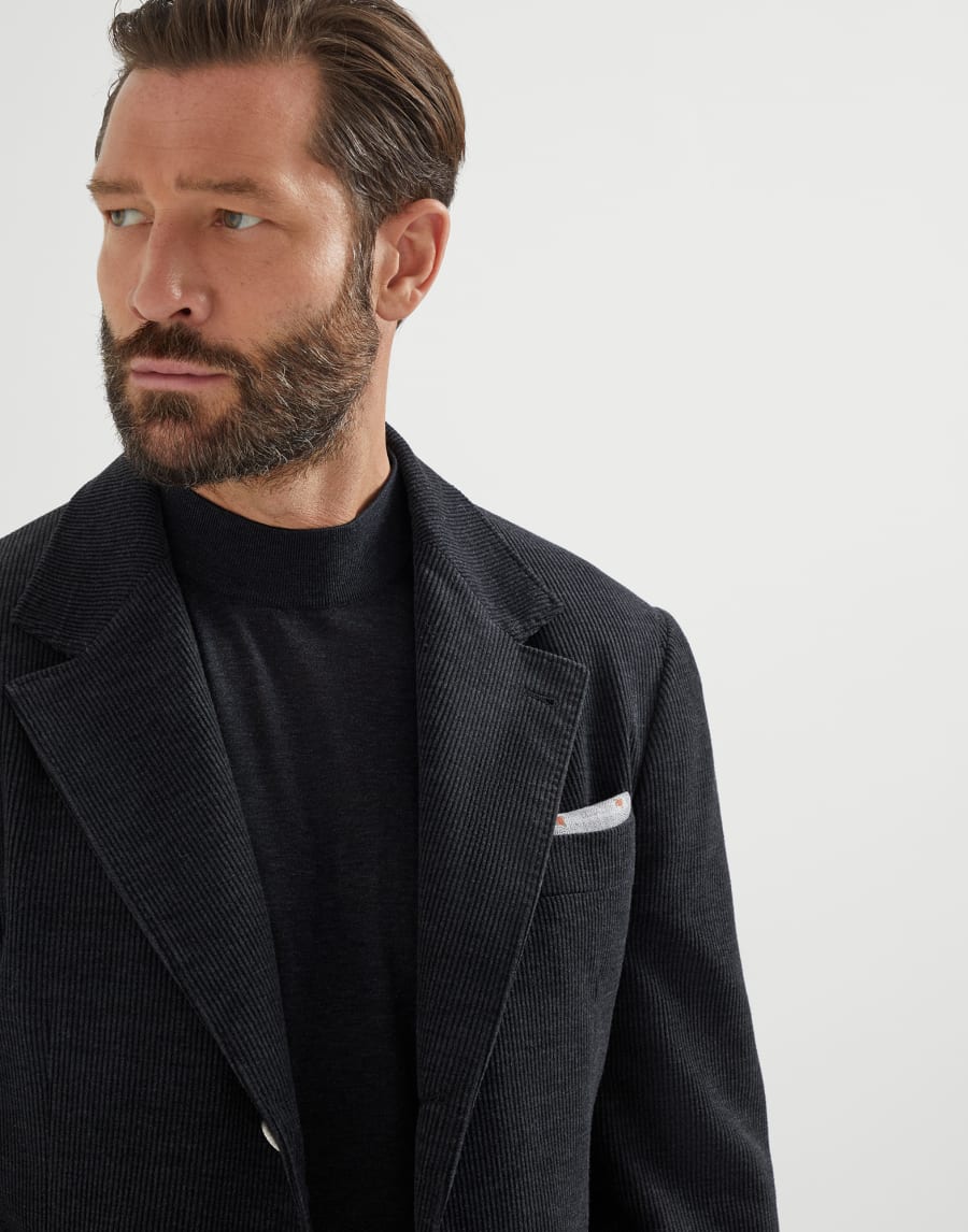 Silk pocket square Grey Man - Brunello Cucinelli