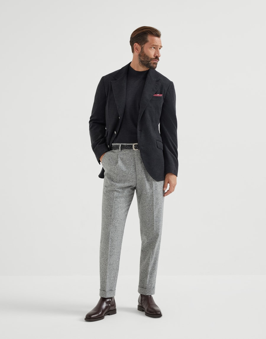 Lightweight sweater Anthracite Man - Brunello Cucinelli