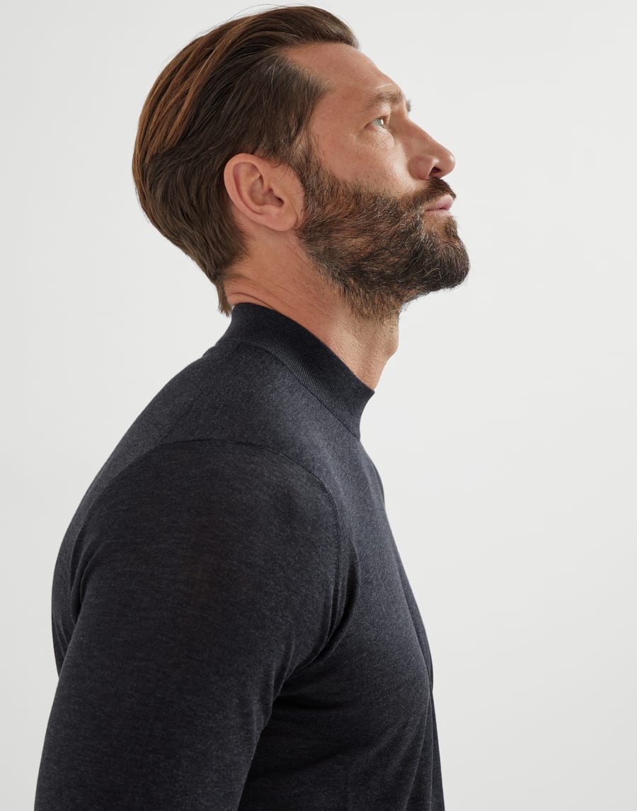 Lightweight sweater Anthracite Man - Brunello Cucinelli