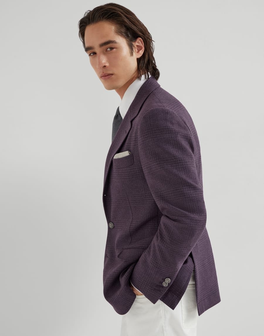 Blazer with metal buttons Burgundy Man - Brunello Cucinelli