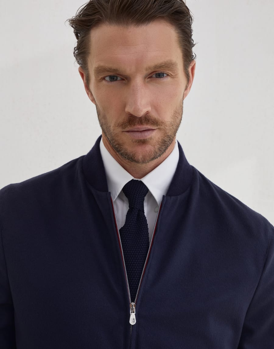 编织领带 海军蓝 男款 - Brunello Cucinelli