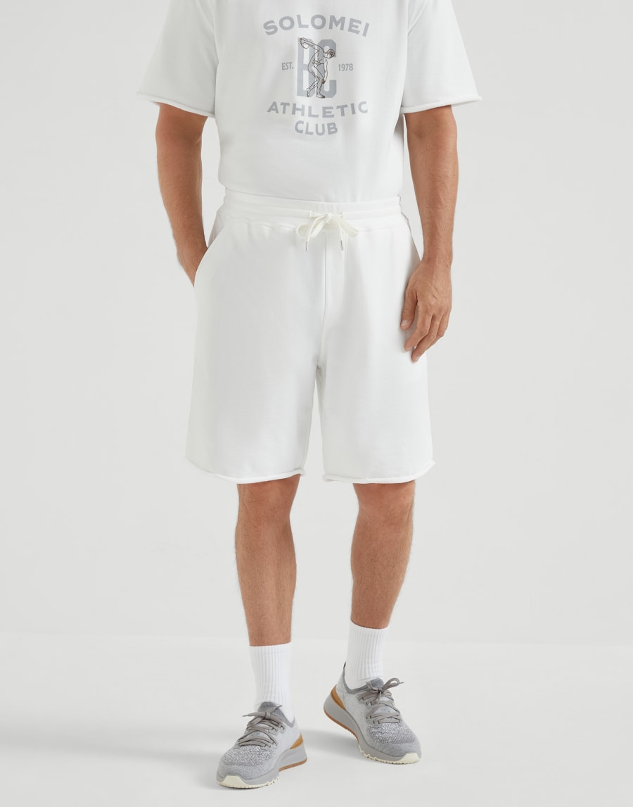 French terry Bermuda shorts Off-White Man - Brunello Cucinelli