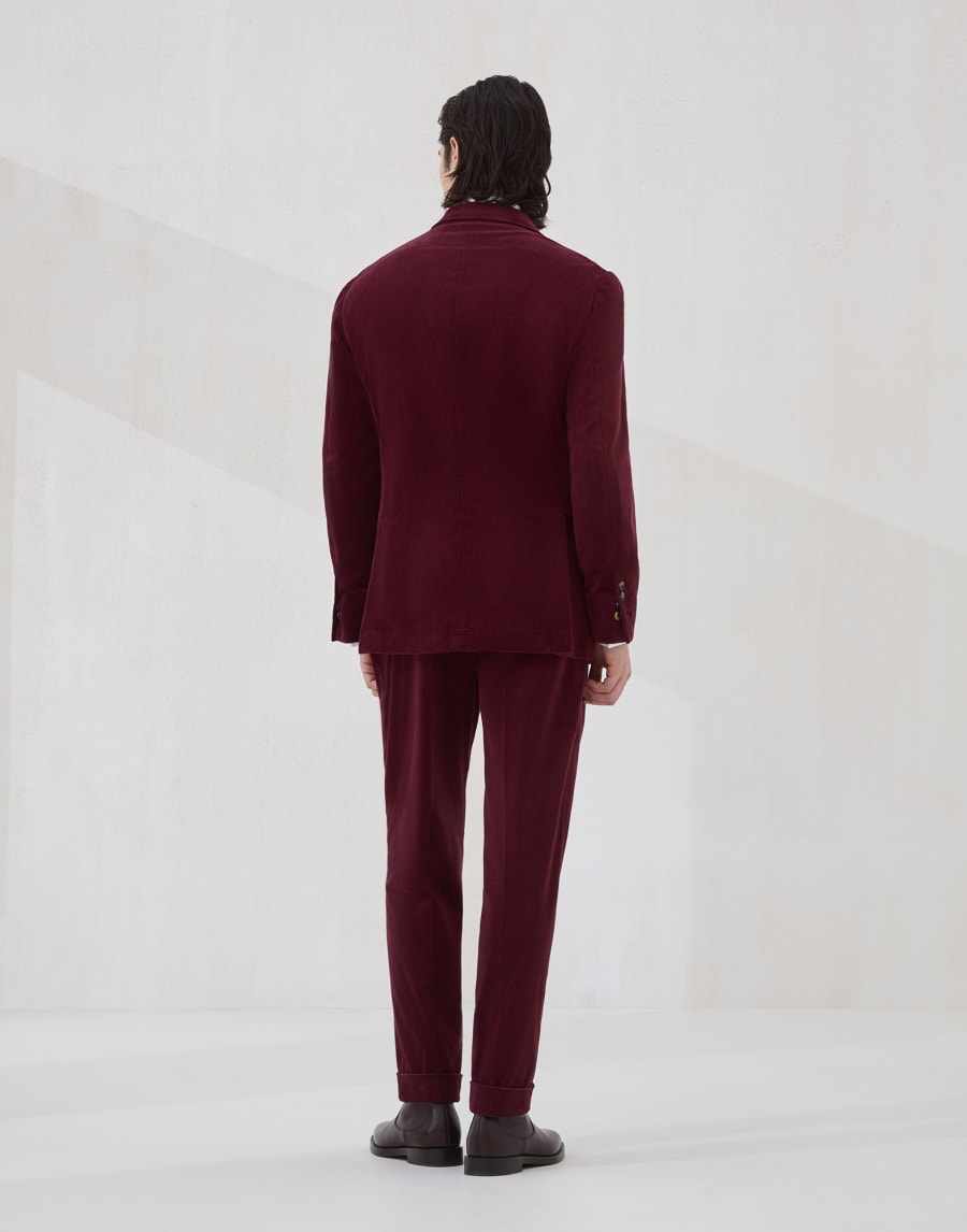 天鹅绒小西装套装 苋菜紫 男款 - Brunello Cucinelli