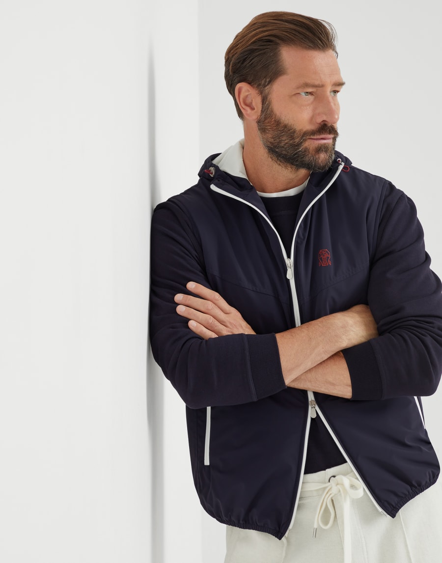 Chaleco de nailon con relleno Azul Aviación Hombre - Brunello Cucinelli