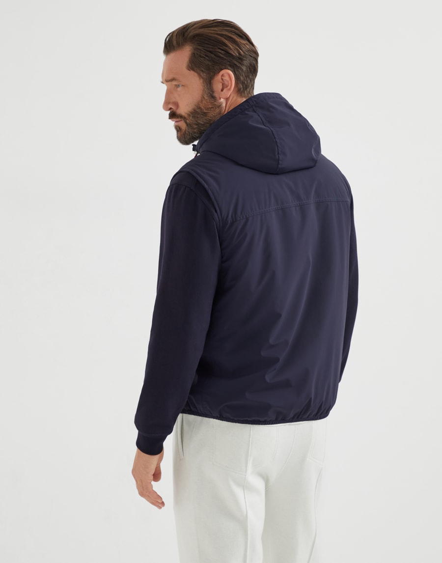 Nylon vest with padding Navy Blue Man - Brunello Cucinelli