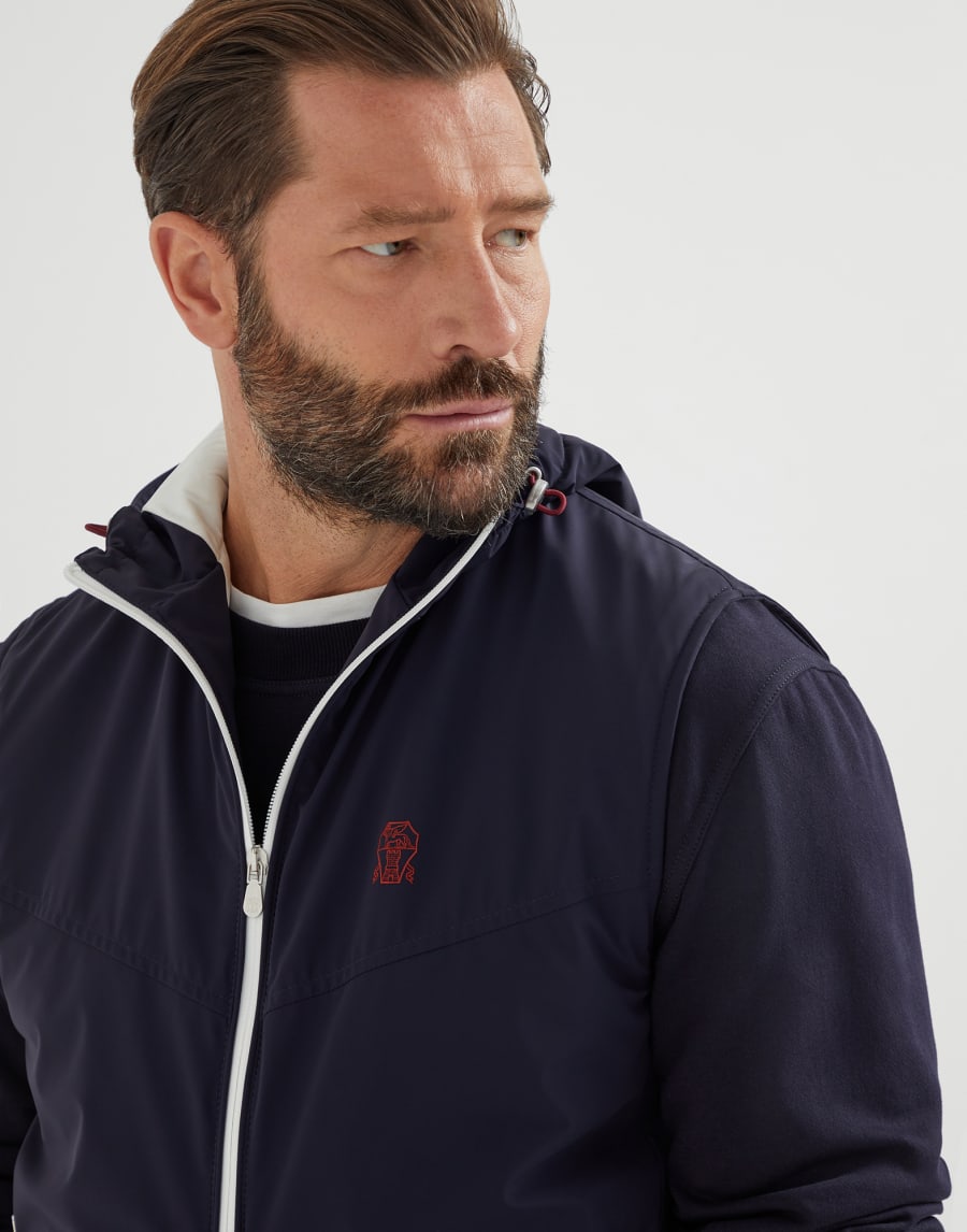 Nylon vest with padding Navy Blue Man - Brunello Cucinelli