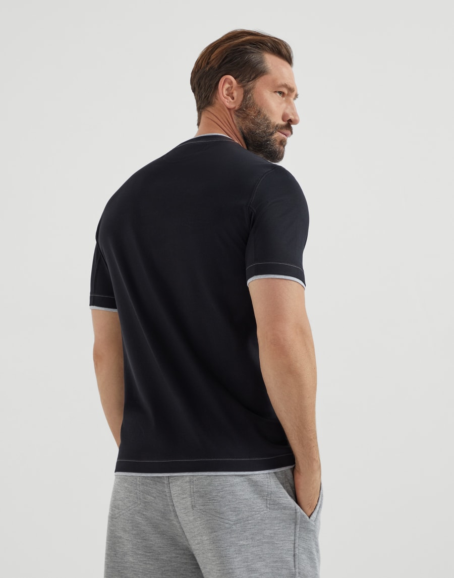 Camiseta con capas de imitación Negro Hombre - Brunello Cucinelli