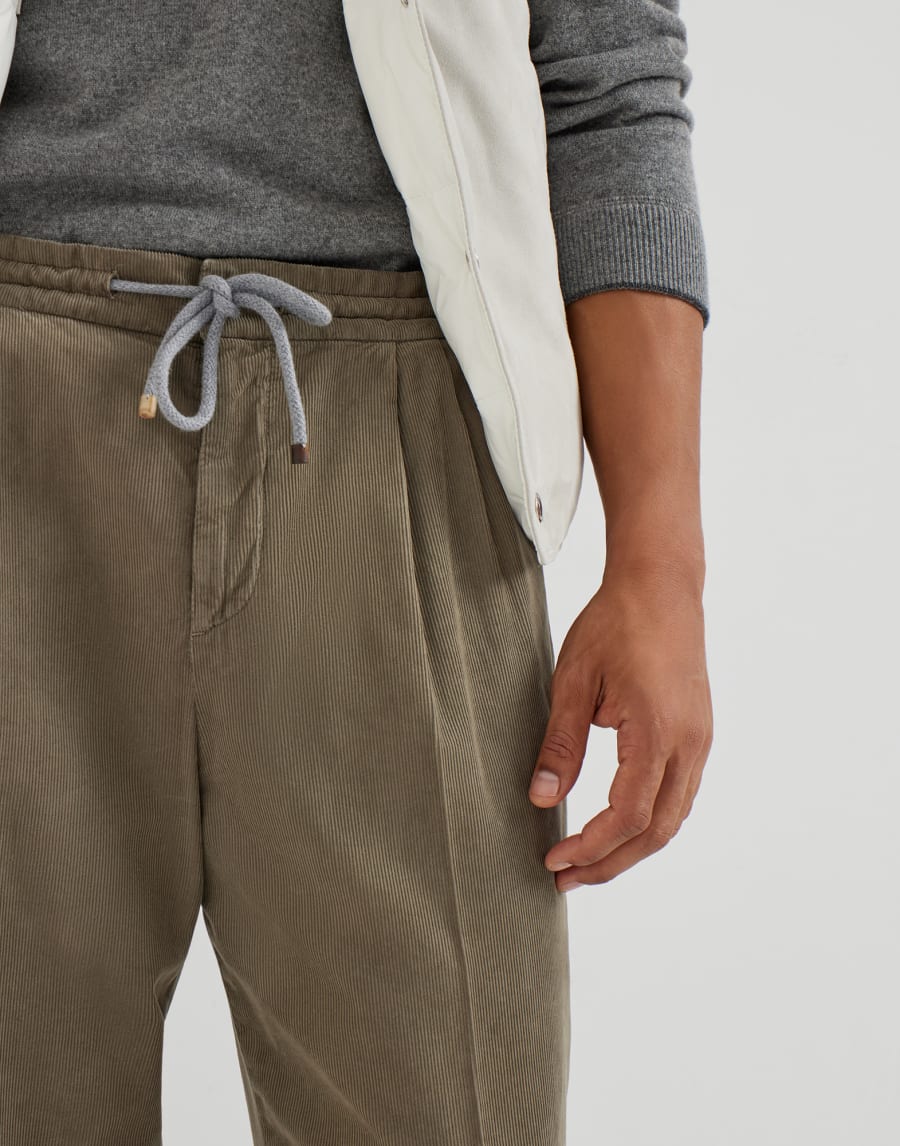 Corduroy trousers Khaki Man - Brunello Cucinelli