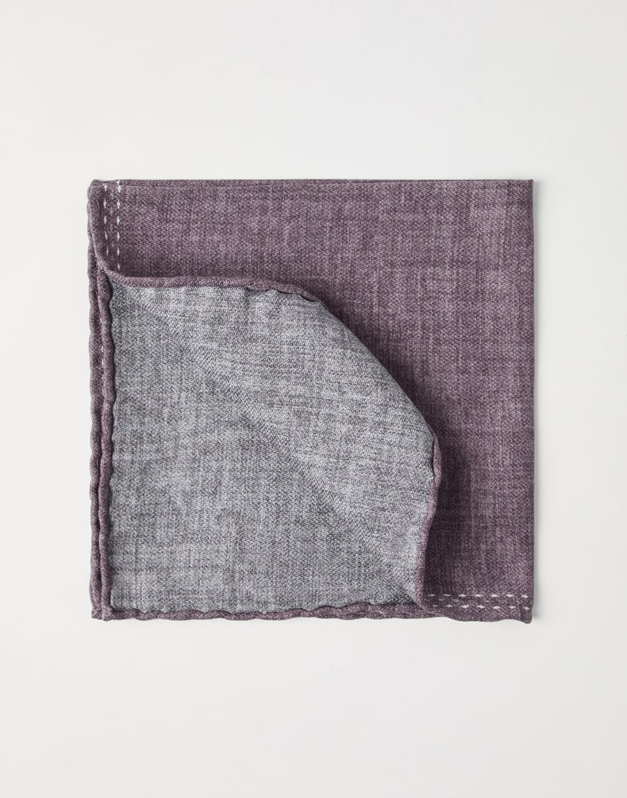 Pañuelo de bolsillo de seda Arándano Hombre - Brunello Cucinelli