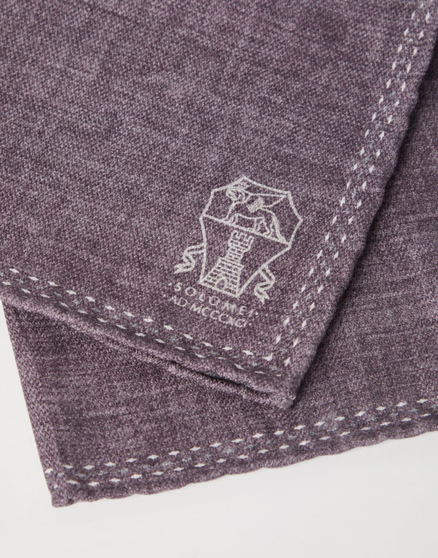 Silk pocket square Blueberry Man - Brunello Cucinelli