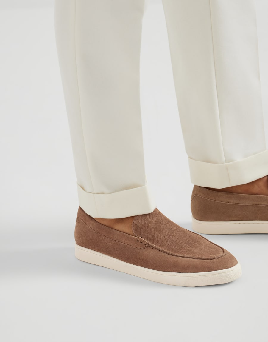 Suede loafers Hazelnut Man - Brunello Cucinelli