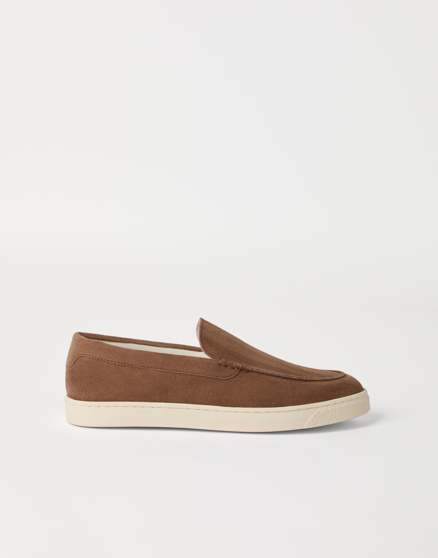 Suede loafers Hazelnut Man - Brunello Cucinelli