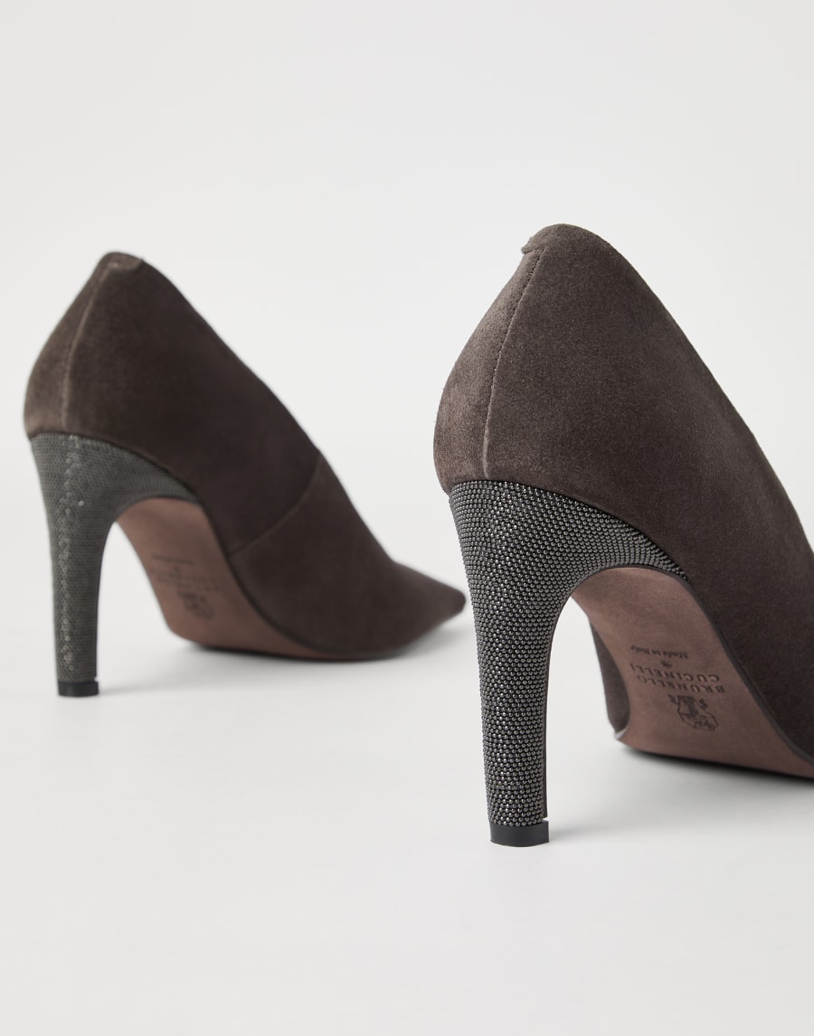 Suede heels Pine Cone Brown Woman - Brunello Cucinelli