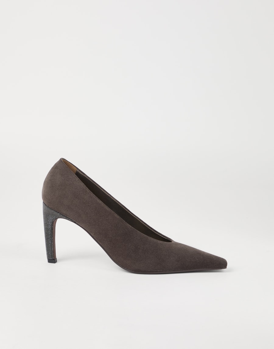 Suede heels Pine Cone Brown Woman - Brunello Cucinelli
