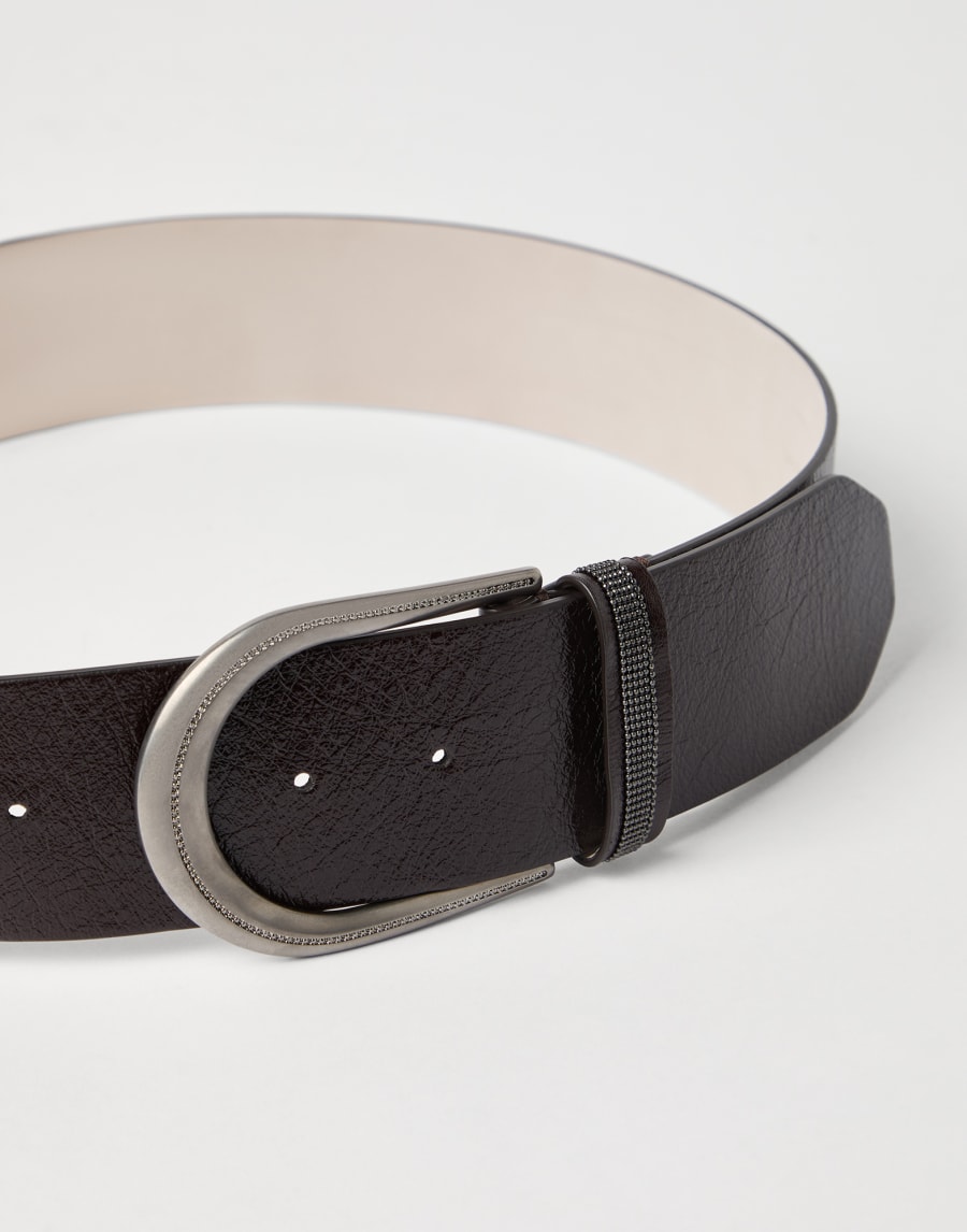 Glossy calfskin belt Black Woman - Brunello Cucinelli