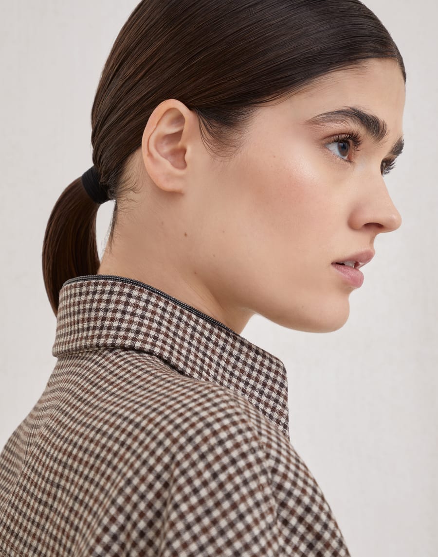 Virgin wool check shirt Multicoloured Woman - Brunello Cucinelli