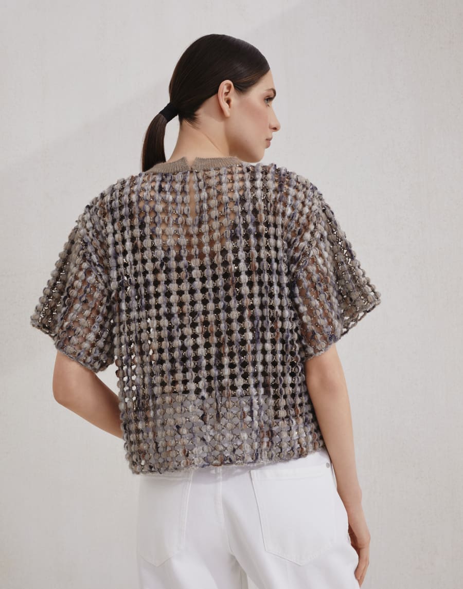 Balloon net knit T-shirt Camel Woman - Brunello Cucinelli