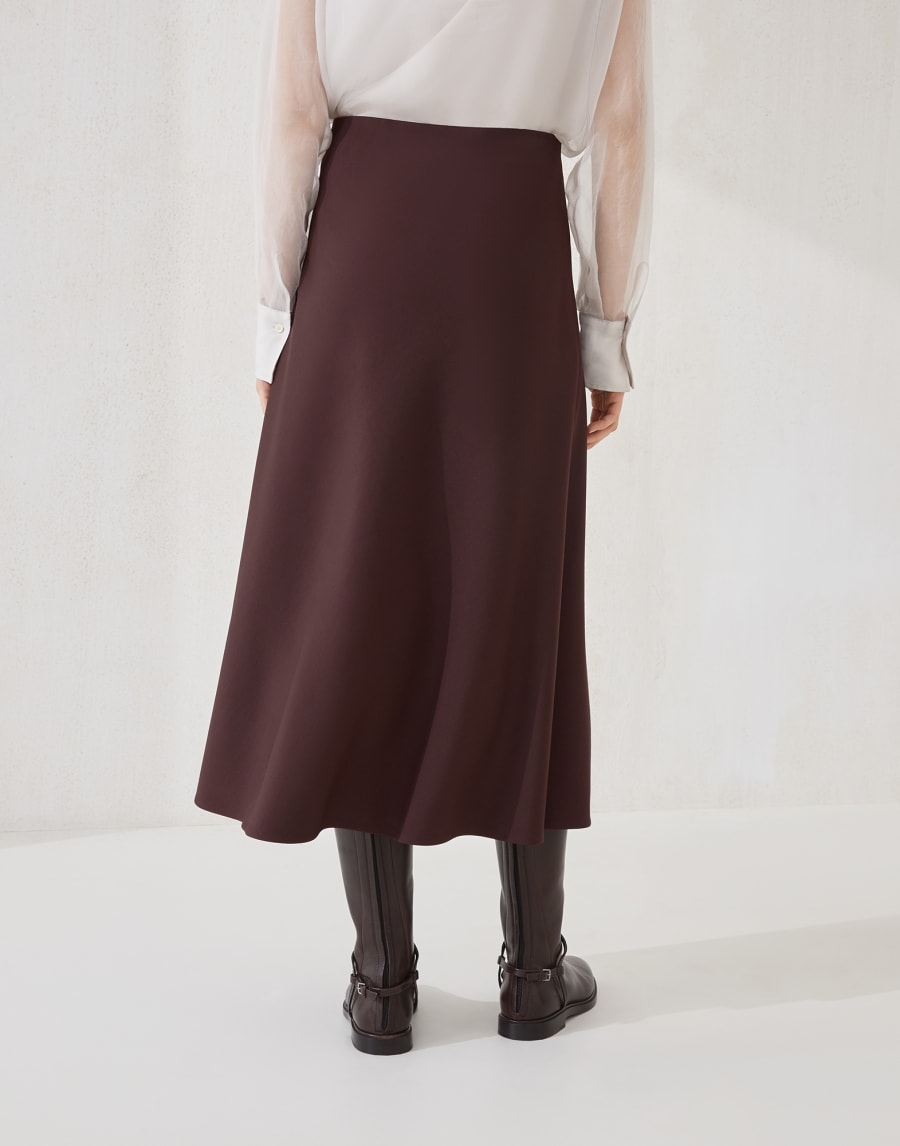 Twill Flute skirt Burgundy Woman - Brunello Cucinelli