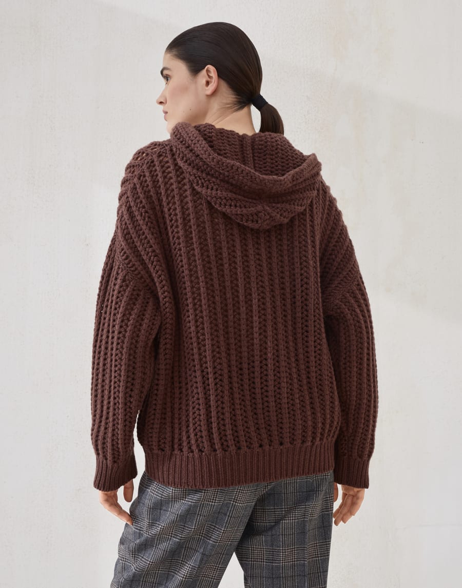 Cashmere Feather yarn cardigan Henna Woman - Brunello Cucinelli