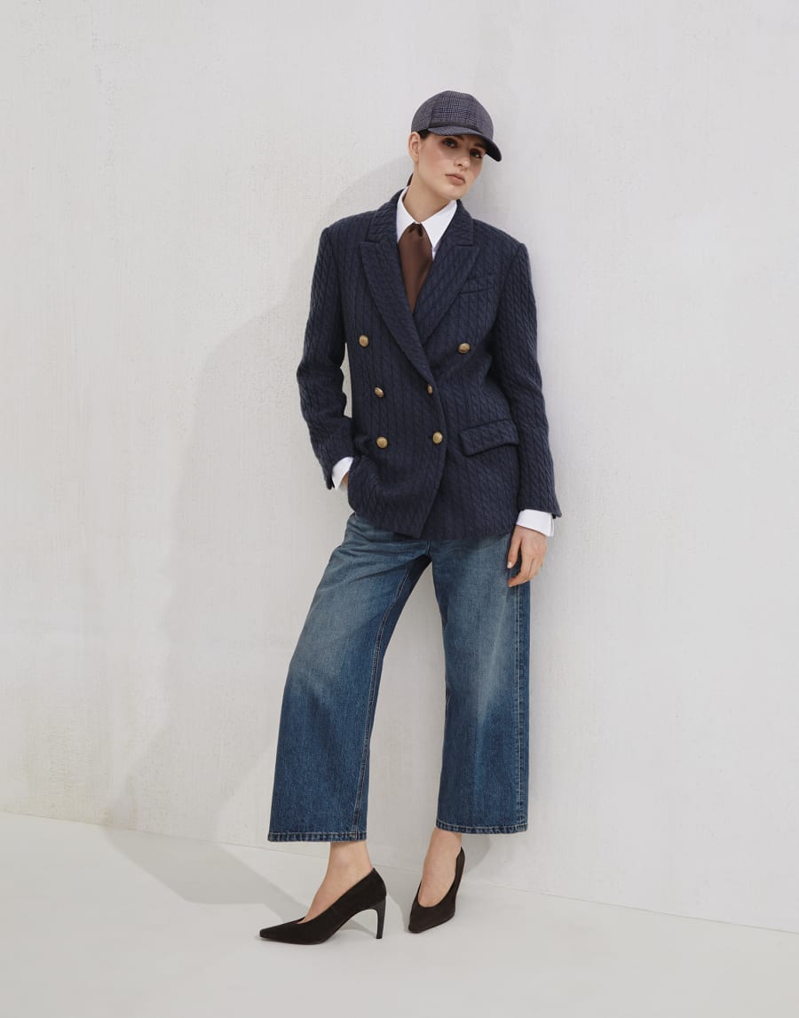 Contemporary square trousers Denim Woman - Brunello Cucinelli