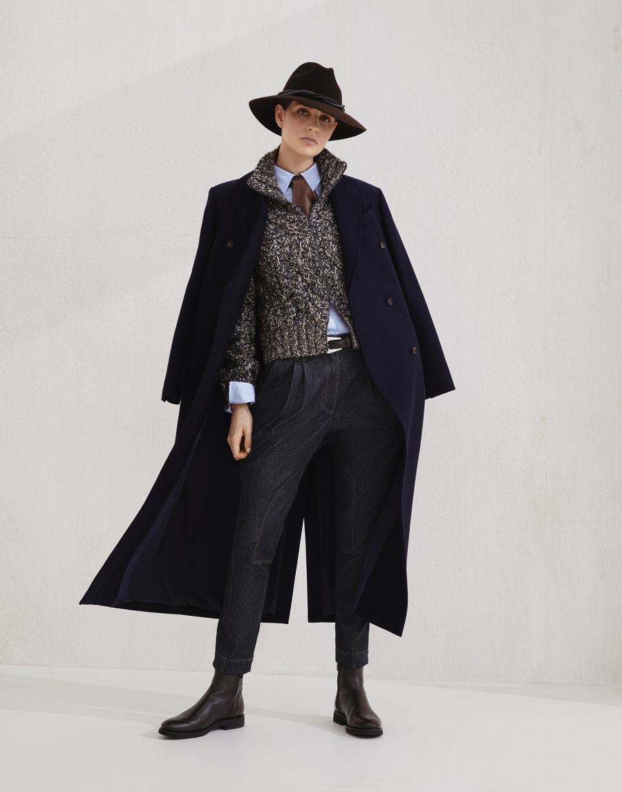 Equestrian trousers Dark Denim Woman - Brunello Cucinelli