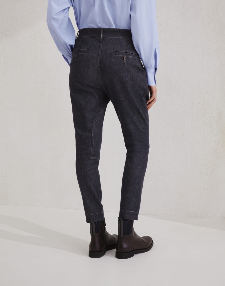 Equestrian trousers Dark Denim Woman - Brunello Cucinelli