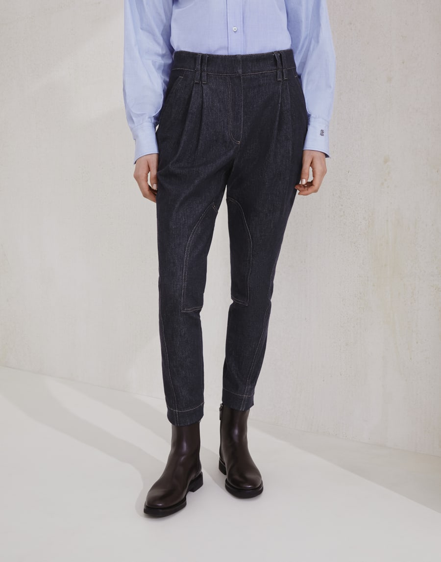 Equestrian trousers Dark Denim Woman - Brunello Cucinelli