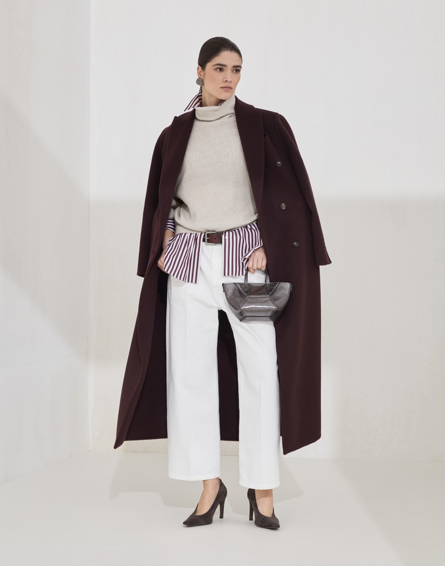 Wool, cashmere and silk sweater Cool Beige Woman - Brunello Cucinelli