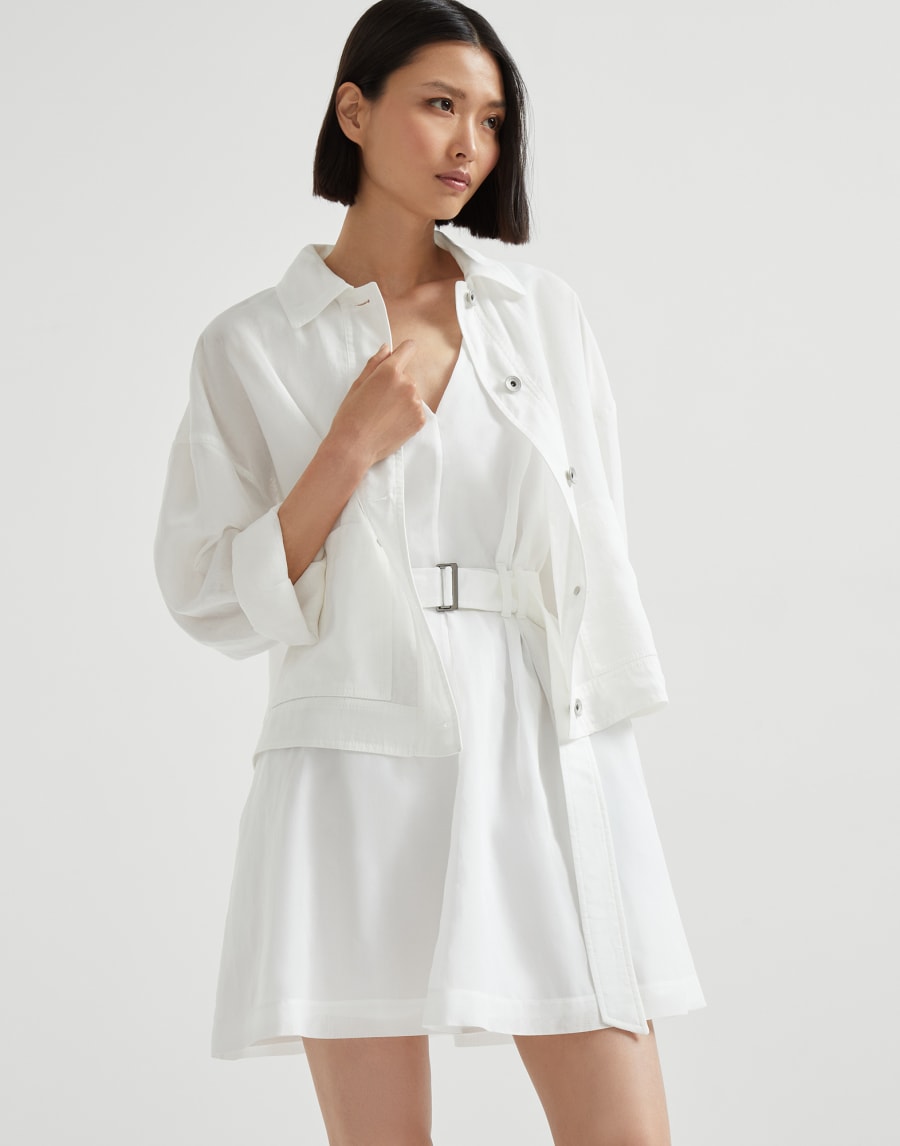 Organza mini dress White Woman - Brunello Cucinelli