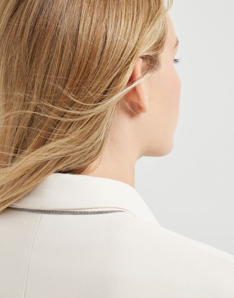 Couture twill blazer Milk Woman - Brunello Cucinelli