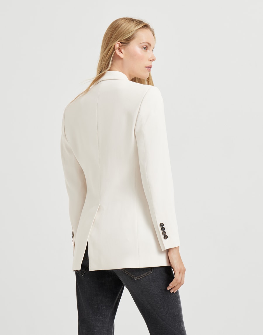 Couture twill blazer Milk Woman - Brunello Cucinelli