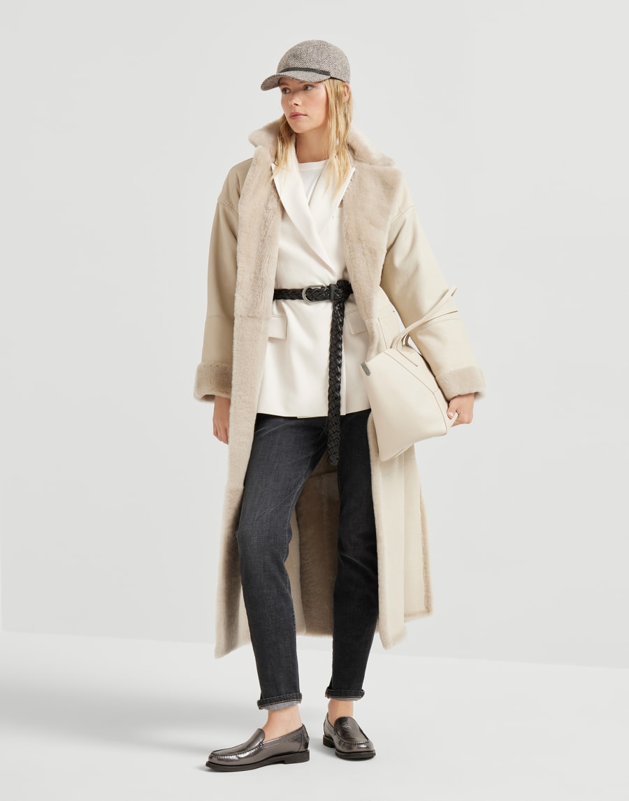 Couture twill blazer Milk Woman - Brunello Cucinelli