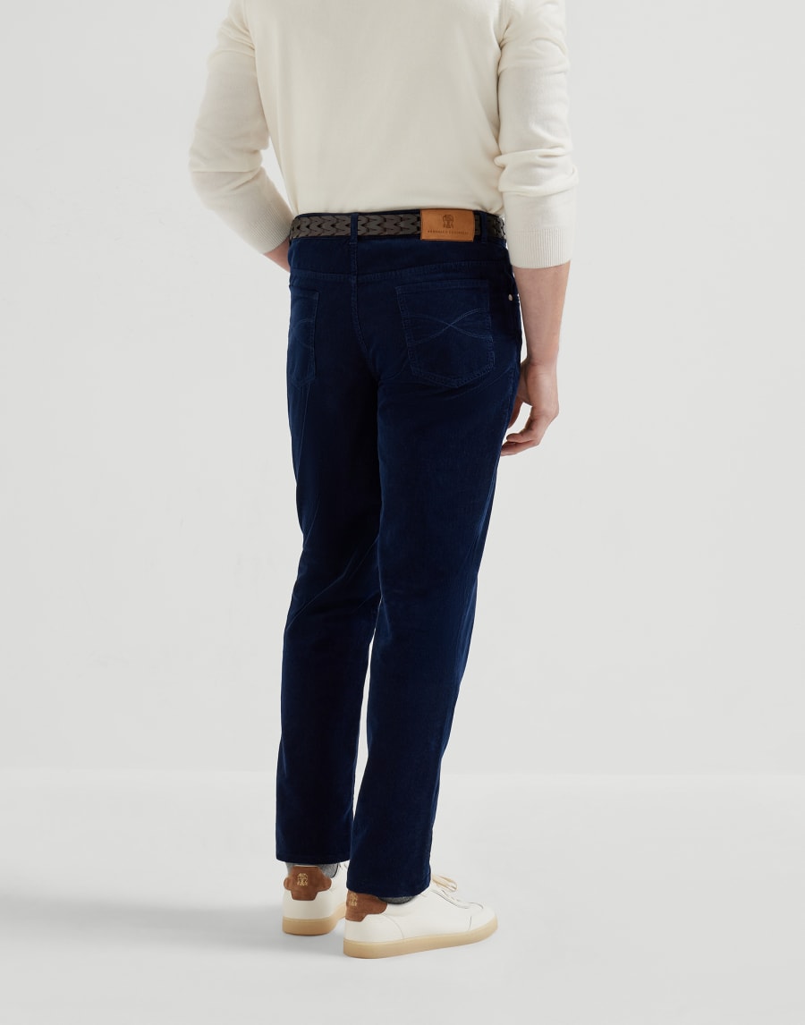 Pantalon en velours côtelé Bleu Marine Homme - Brunello Cucinelli