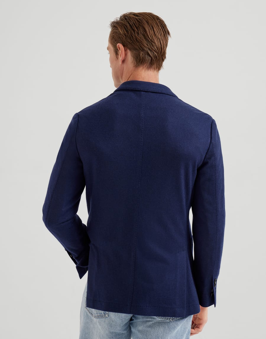 Cashmere jersey blazer Blue Man - Brunello Cucinelli
