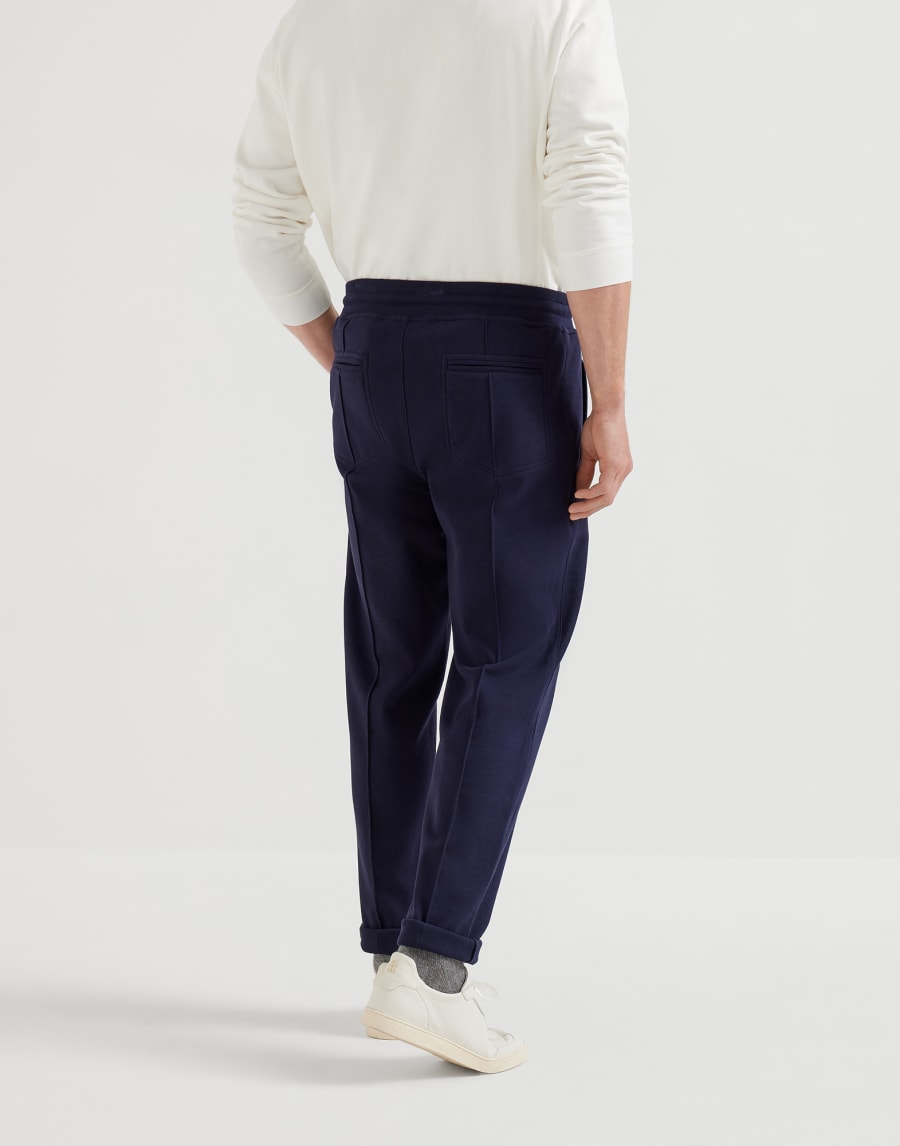 French terry trousers Cobalt Man - Brunello Cucinelli