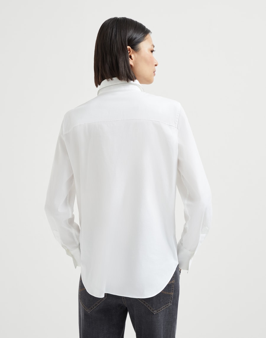 Shirt with monili White Woman - Brunello Cucinelli