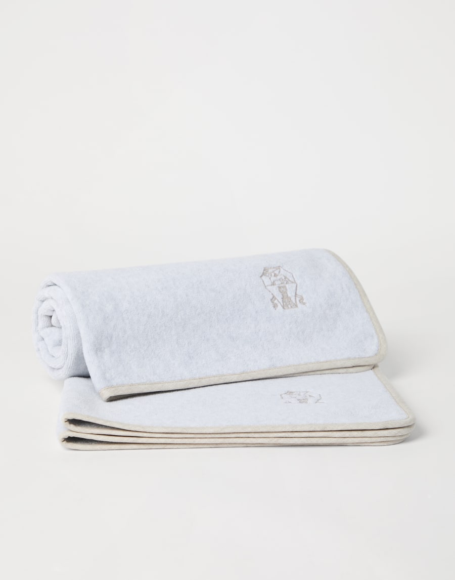 两条毛巾质地布套装 浅灰 生活风格 - Brunello Cucinelli